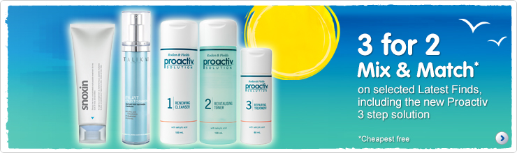 three for two mix and match on selected latest finds. Including on the new pro activ 3 step system